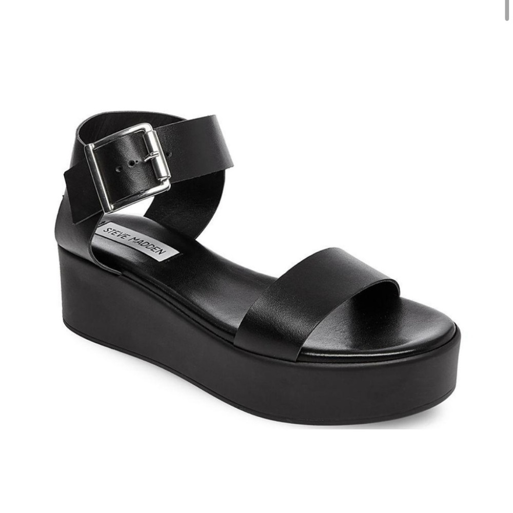 Steve Madden Platform Sandals Black